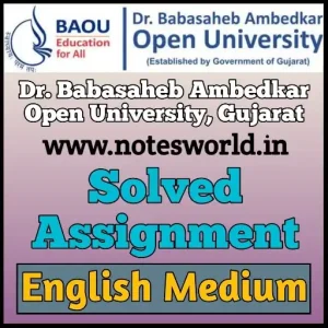 BAOU MBA02C203 (Assignment-1) Solved Assignment 2024 BAOU MBA02C203 (Assignment-1) Solved Assignment 2024